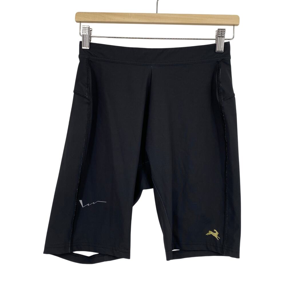 Tracksmith black running spandex shorts